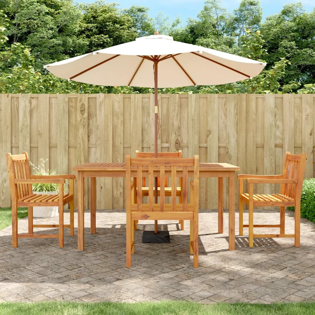 VidaXL Garden Dining Set 3 Piece Solid Acacia Wood Outdoor by vidaXL