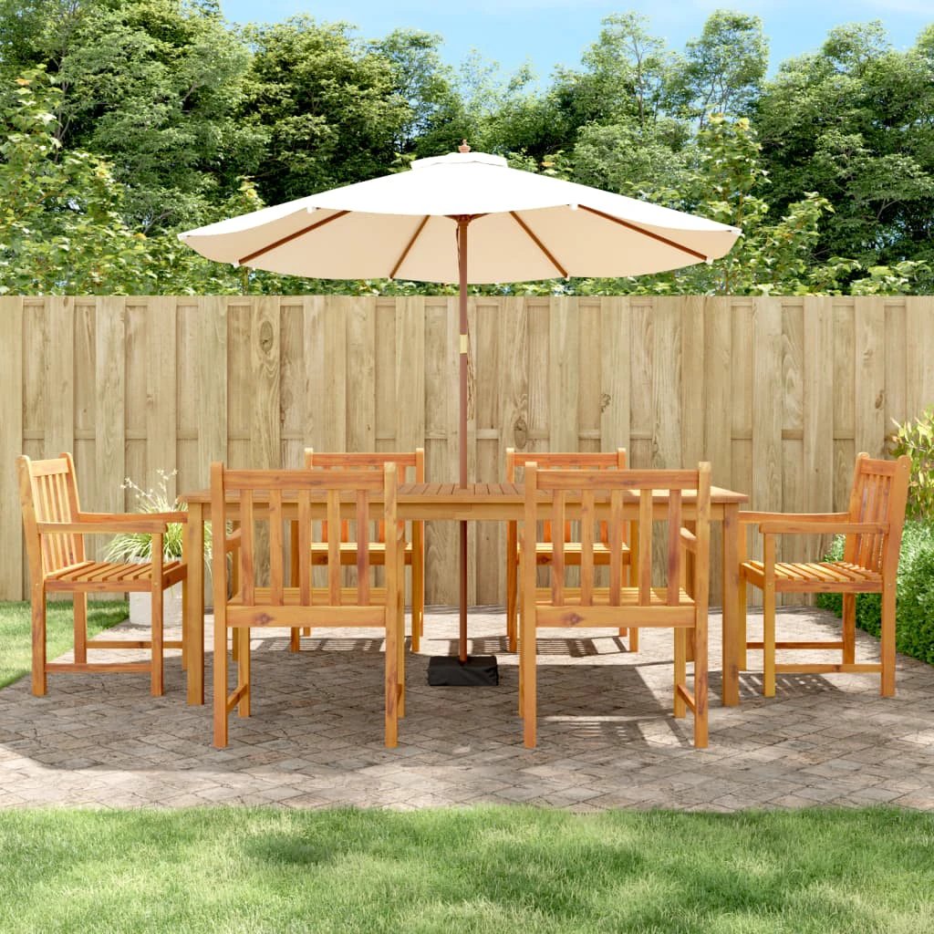 VidaXL Garden Dining Set 3 Piece Solid Acacia Wood Outdoor by vidaXL
