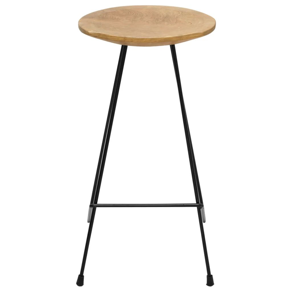 vidaXL Bar Stools 2 pcs Solid Teak Wood by vidaXL