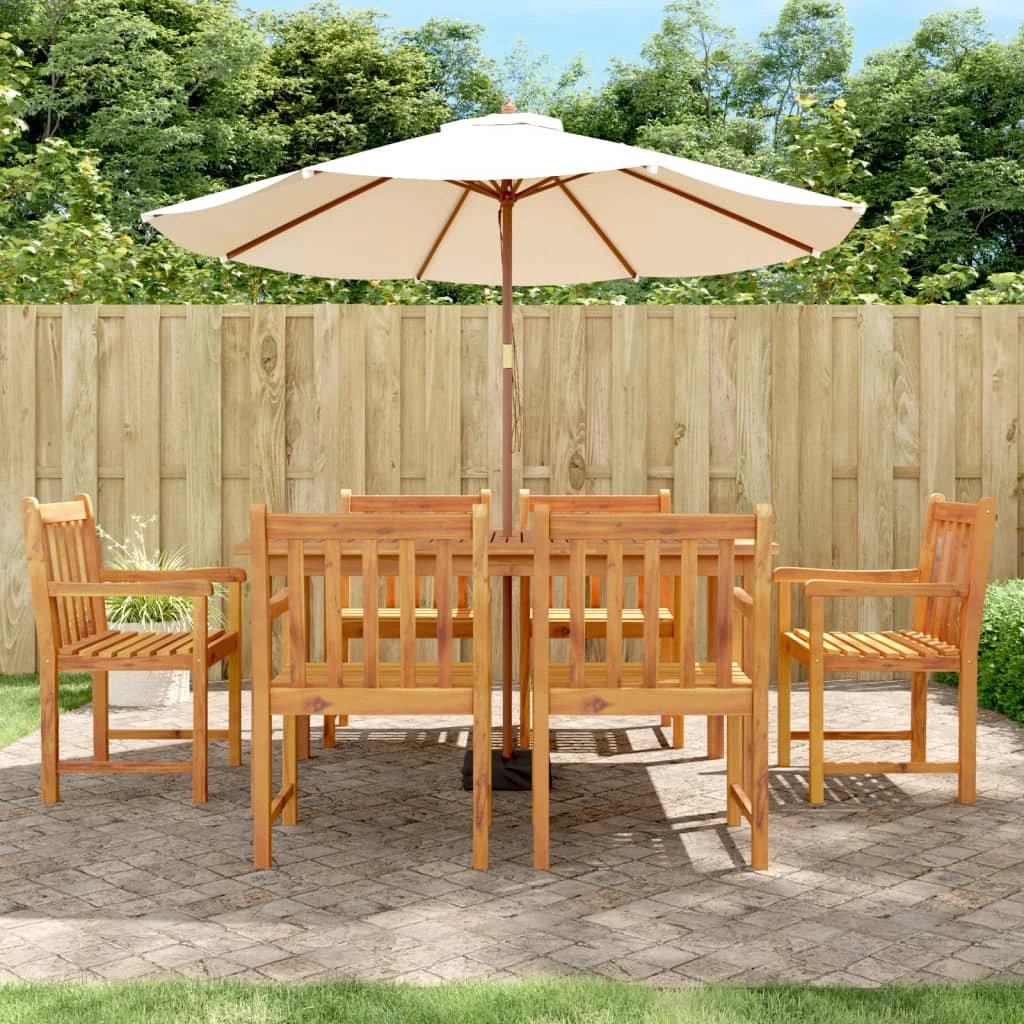 VidaXL Garden Dining Set 3 Piece Solid Acacia Wood Outdoor by vidaXL