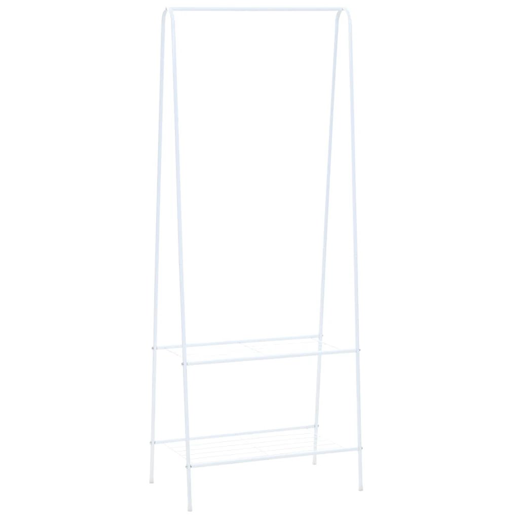 vidaXL Clothes Rack 59x35x150 cm Sturdy Steel Frame With Two Shelves For Bedroom Organization by vidaXL