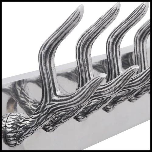 vidaXL Wardrobe Coat Hooks 2 pcs Silver Aluminium by vidaXL