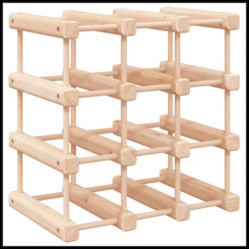 vidaXL Wine Rack for 12 Bottles 36x23x36 cm Solid Pine Wood for Elegant Wine Storage and Display by vidaXL