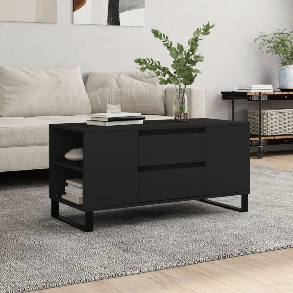 vidaXL vidaXL Coffee Table 102x44.5x50 cm Engineered Wood Moisture Resistant Living Room Storage - Coffee Table