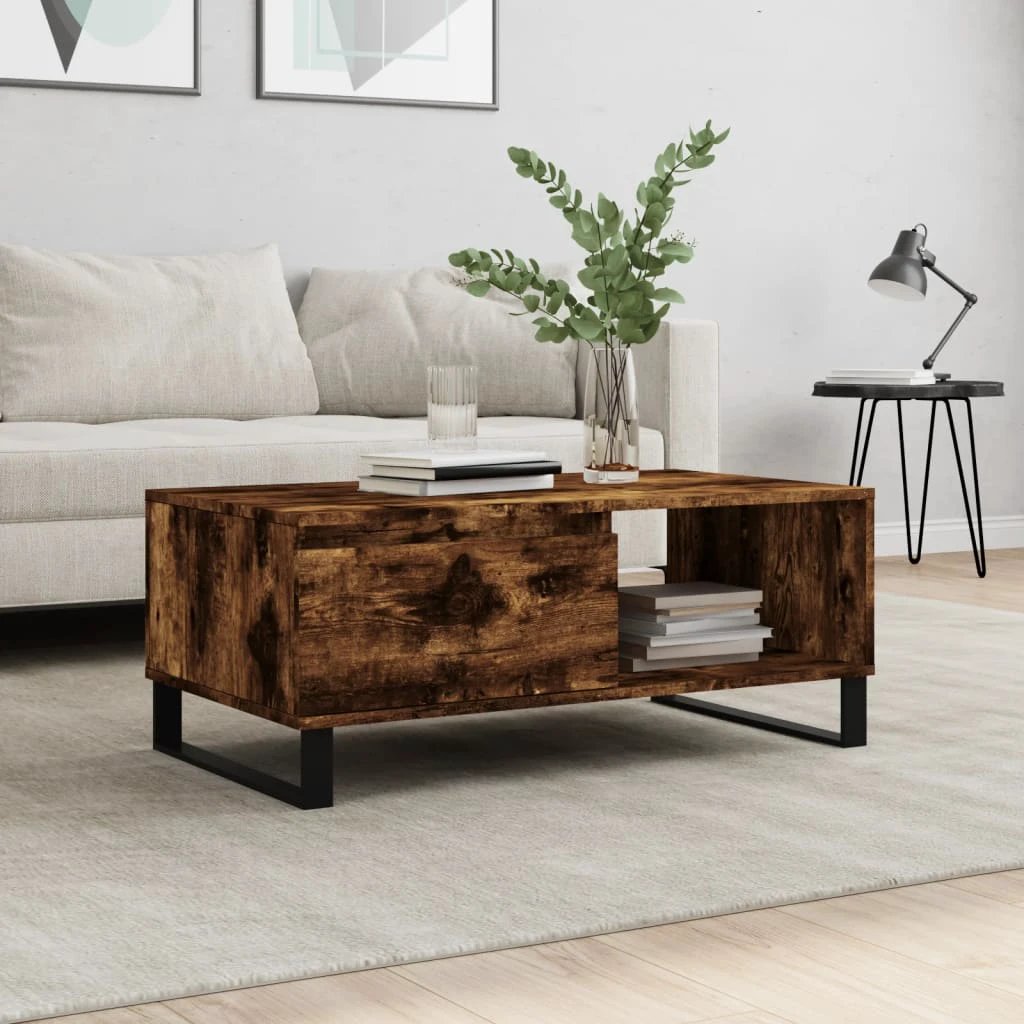vidaXL Coffee Table 90x50x36.5 Engineered Wood Living Room by vidaXL