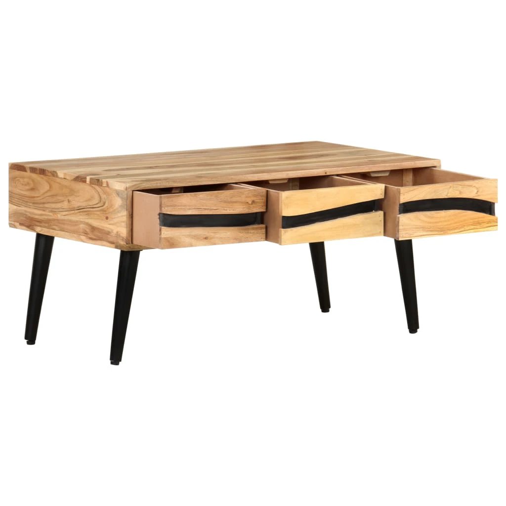 vidaXL VidaXL Coffee Table 88x50x42 cm Solid Acacia Wood With Smooth Grain For Living Room - Coffee Table