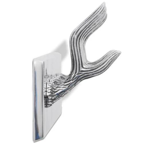 vidaXL vidaXL Wardrobe Coat Hooks 2 pcs Silver Aluminium - Wardrobe