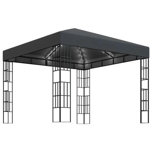 vidaXL Gazebo 3x3 m with LED String Lights for Outdoor Gatherings and Shade by vidaXL