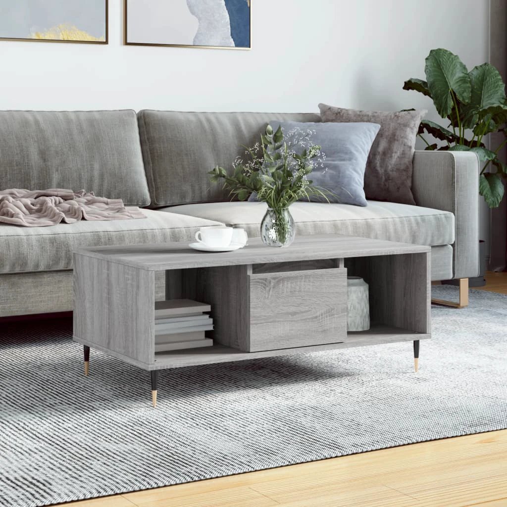 vidaXL VidaXL Coffee Table 90x50x36.5 Cm EngineeredWood LivingRoom - Coffee Table