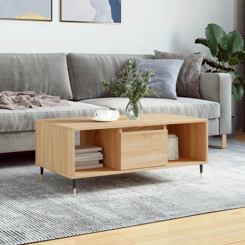 vidaXL VidaXL Coffee Table 90x50x36.5 Cm EngineeredWood LivingRoom - Coffee Table