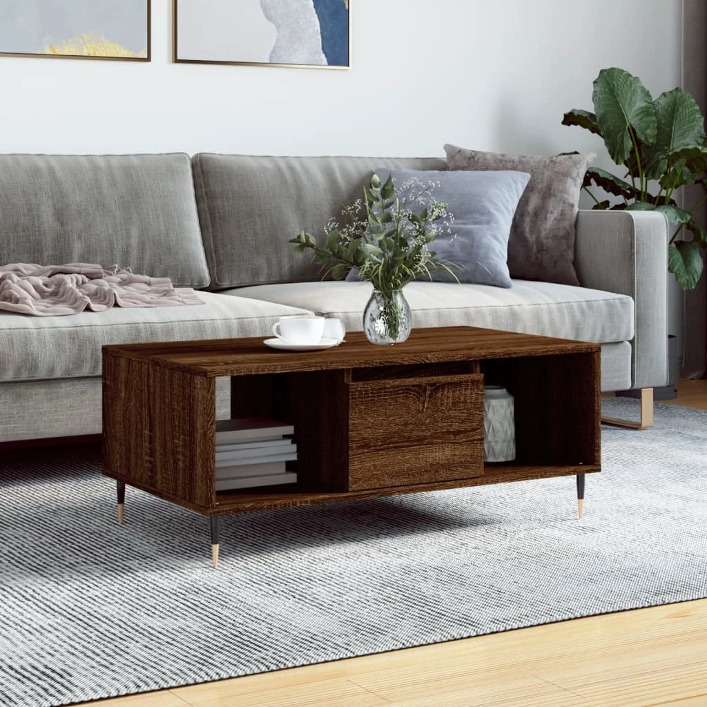 vidaXL VidaXL Coffee Table 90x50x36.5 Cm EngineeredWood LivingRoom - Coffee Table