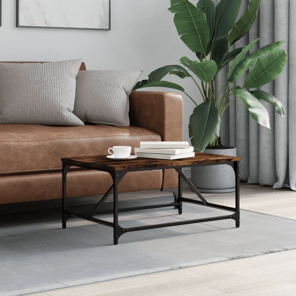 vidaXL Black Coffee Table 75x50x35 cm Engineered Wood Home by vidaXL