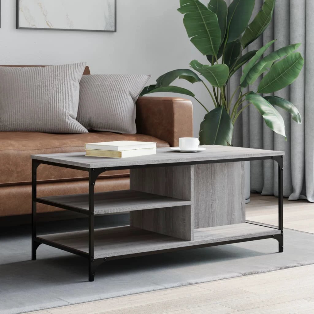 vidaXL VidaXL Coffee Table 100x50x45 cm Black Finish Living Room - Coffee Table