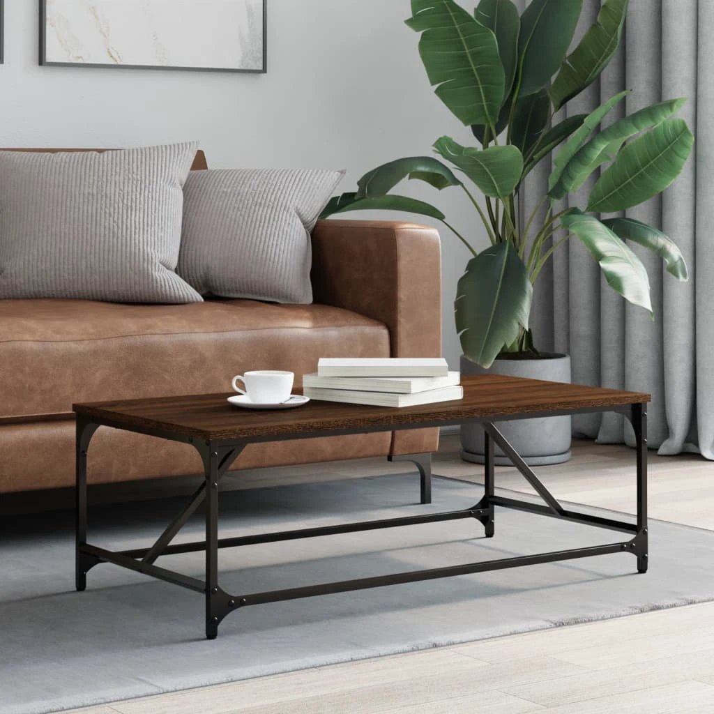 vidaXL vidaXL Black Coffee Table 75x50x35 cm Engineered Wood Home - Coffee Table