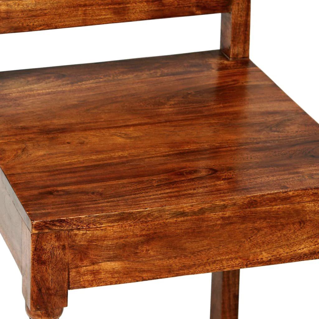 vidaXL vidaXL Dining Chairs 4 pcs Solid Wood with Sheesham Finish Classic - Wooden Chairs
