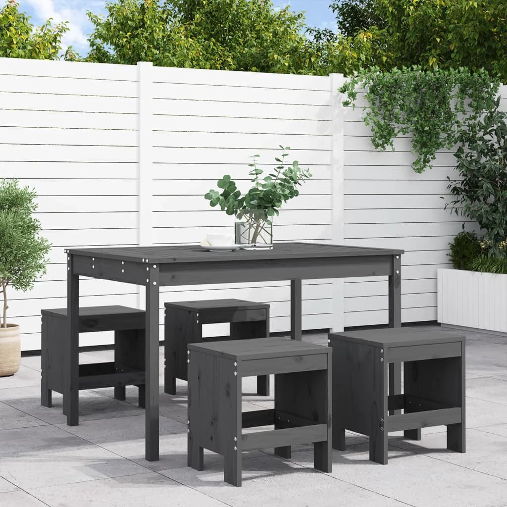 vidaXL VidaXL Garden Dining Set 5 Piece Solid Pine Wood Outdoor - Garden Set