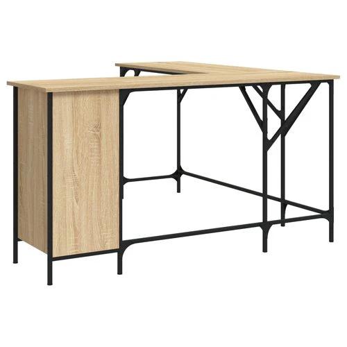vidaXL vidaXL Black Desk 141x141x75 cm Durable Engineered Wood for Home Office Use - Desk