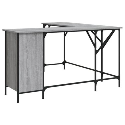 vidaXL Black Desk 141x141x75 cm Durable Engineered Wood for Home Office Use by vidaXL