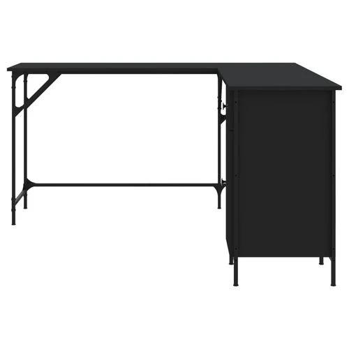 vidaXL vidaXL Black Desk 141x141x75 cm Durable Engineered Wood for Home Office Use - Desk