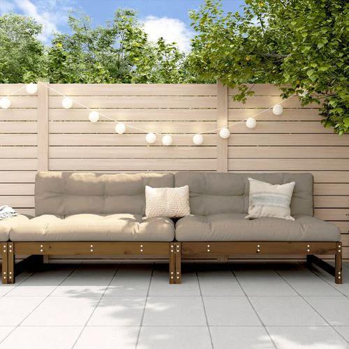 vidaXL Garden Middle Sofa 120x80 cm Solid Wood Pine with Slatted Design for Outdoor Relaxation by vidaXL