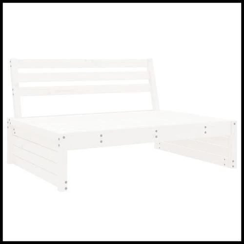 vidaXL Garden Middle Sofa 120x80 cm Solid Pine Wood with Slatted Design for Outdoor Relaxation by vidaXL