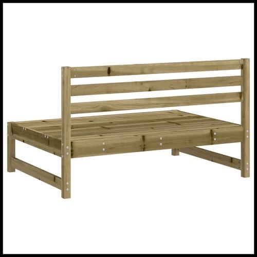 vidaXL vidaXL Garden Middle Sofa 120x80 cm Solid Wood Pine with Slatted Design for Outdoor Relaxation - Garden Sofa Sets
