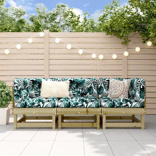 vidaXL vidaXL Garden Corner Sofa with Cushions in Solid Pine Wood for Stylish Outdoor Relaxation - Garden Sofa Sets