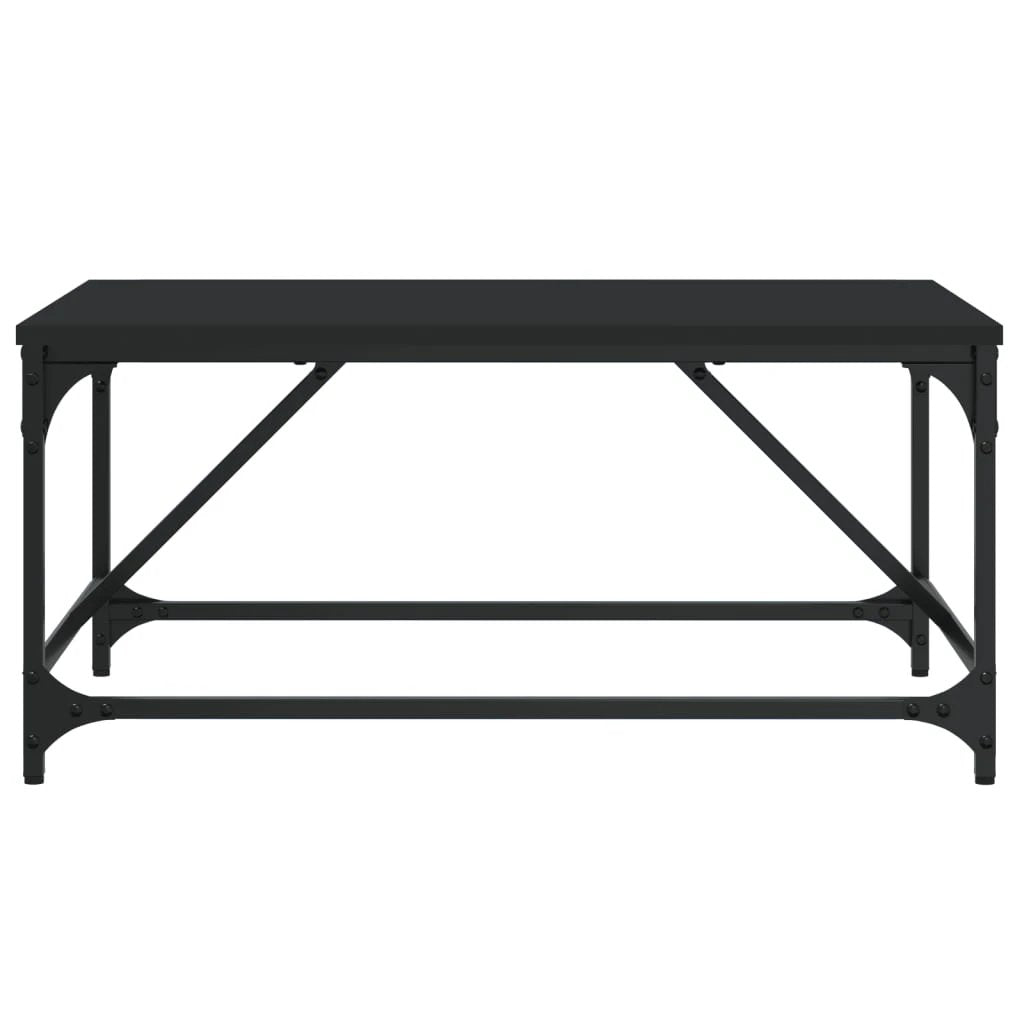 vidaXL Black Coffee Table 75x50x35 cm Engineered Wood Home by vidaXL