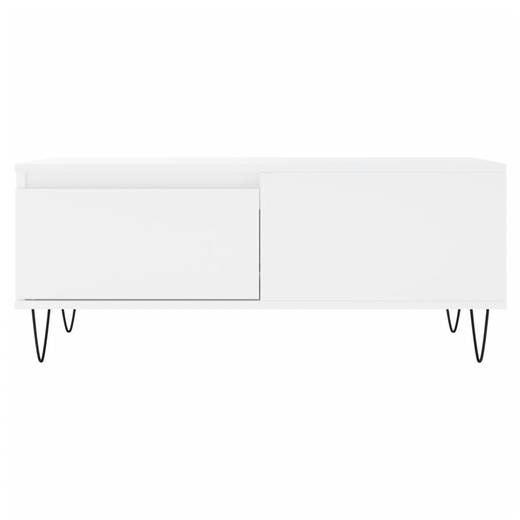 vidaXL vidaXL Coffee Table 90x50x36.5 cm White Engineered Wood Moisture-Resistant Living Room - Coffee Table