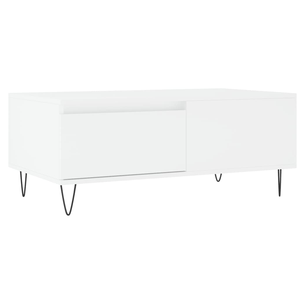 vidaXL vidaXL Coffee Table 90x50x36.5 cm White Engineered Wood Moisture-Resistant Living Room - Coffee Table