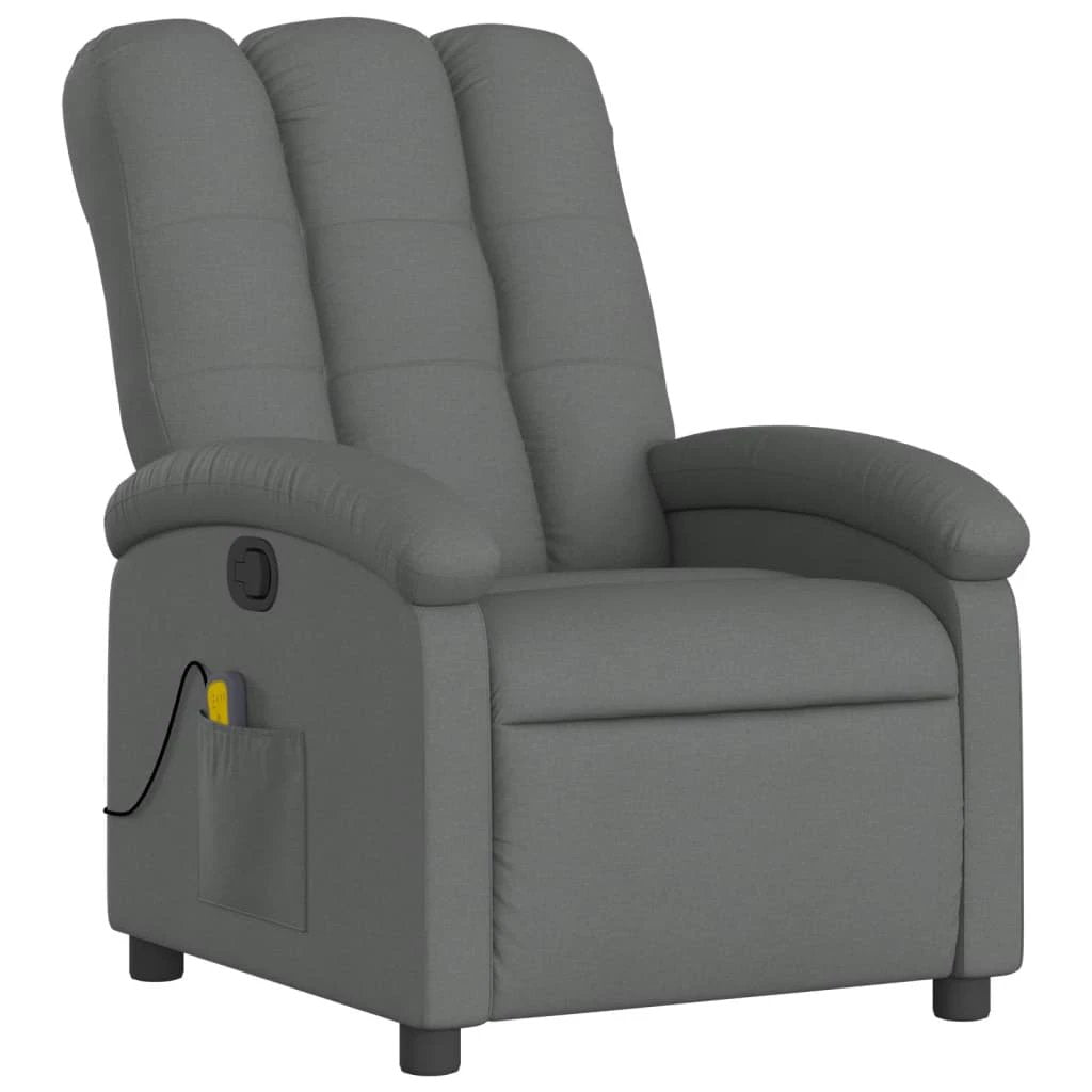 VidaXL Massage Recliner Chair Compact Manual Recline Home by vidaXL