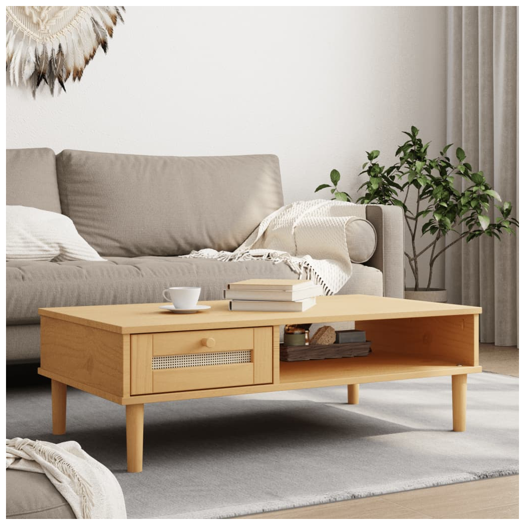 VidaXL Coffee Table 100x55x33 cm Rattan Look Living Room by vidaXL