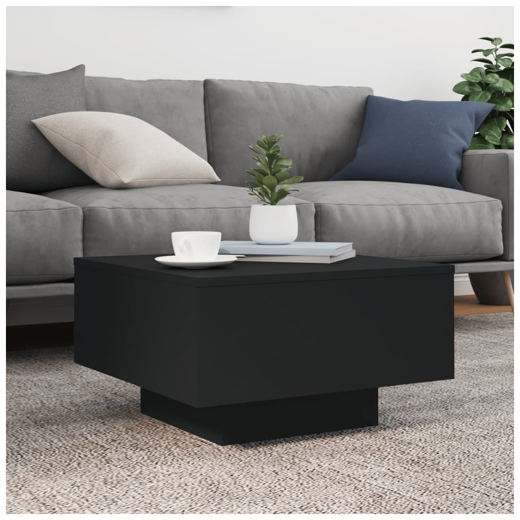 vidaXL VidaXL Coffee Table 55x55x31cm With LED Lights Living Room - Coffee Table