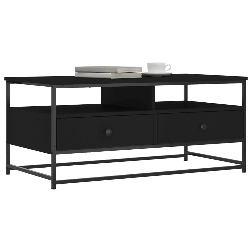vidaXL VidaXL Coffee Table 100x51x45 Cm Engineered Wood Black Home - Coffee Table