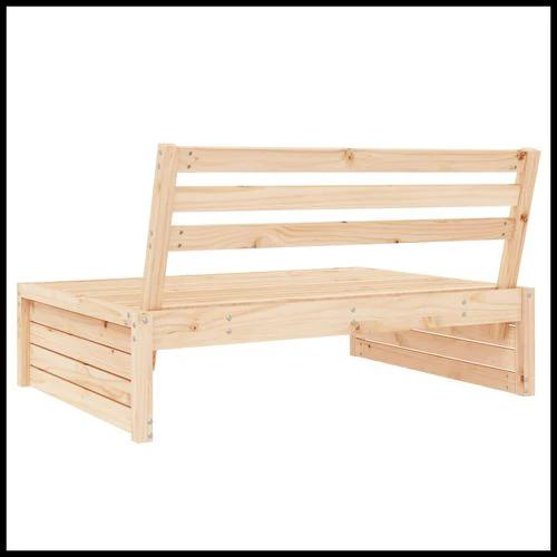 vidaXL vidaXL Garden Middle Sofa 120x80 cm Solid Pine Wood with Slatted Design for Outdoor Relaxation - Garden Sofa Sets