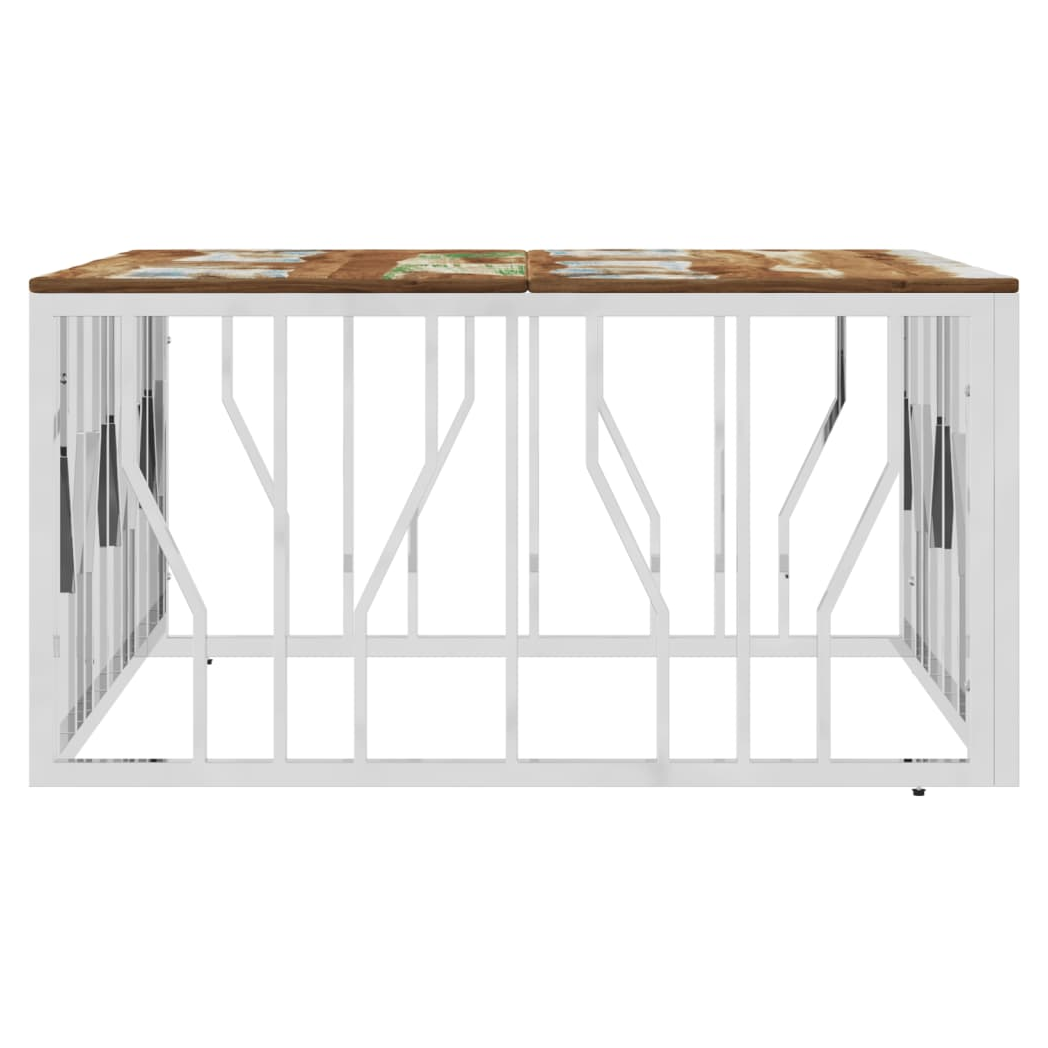 VidaXL Coffee Table 80x80x40 cm Glass and Steel LivingRoom by vidaXL