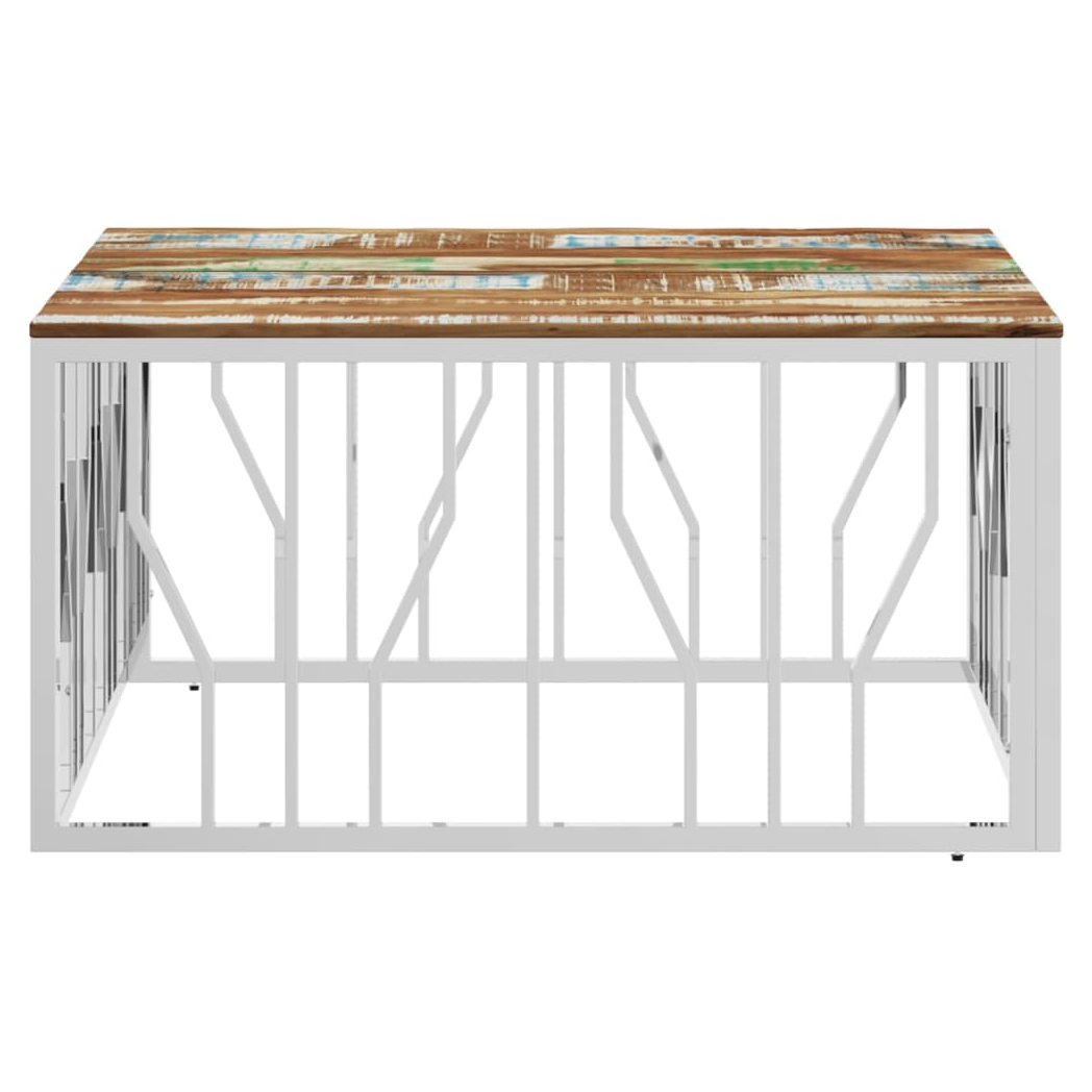 VidaXL Coffee Table 80x80x40 cm Glass and Steel LivingRoom by vidaXL