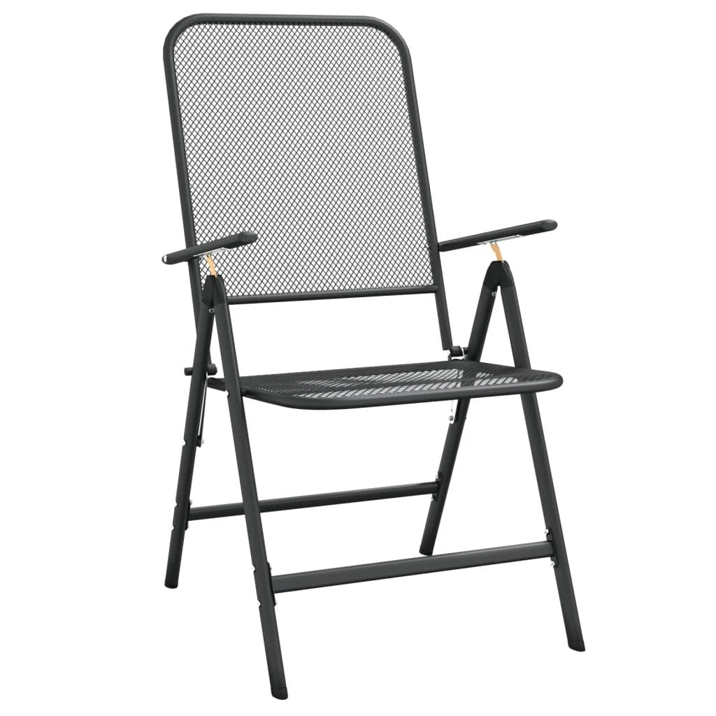 VidaXL Garden Dining Set 3 Piece Anthracite Mesh Outdoor by vidaXL