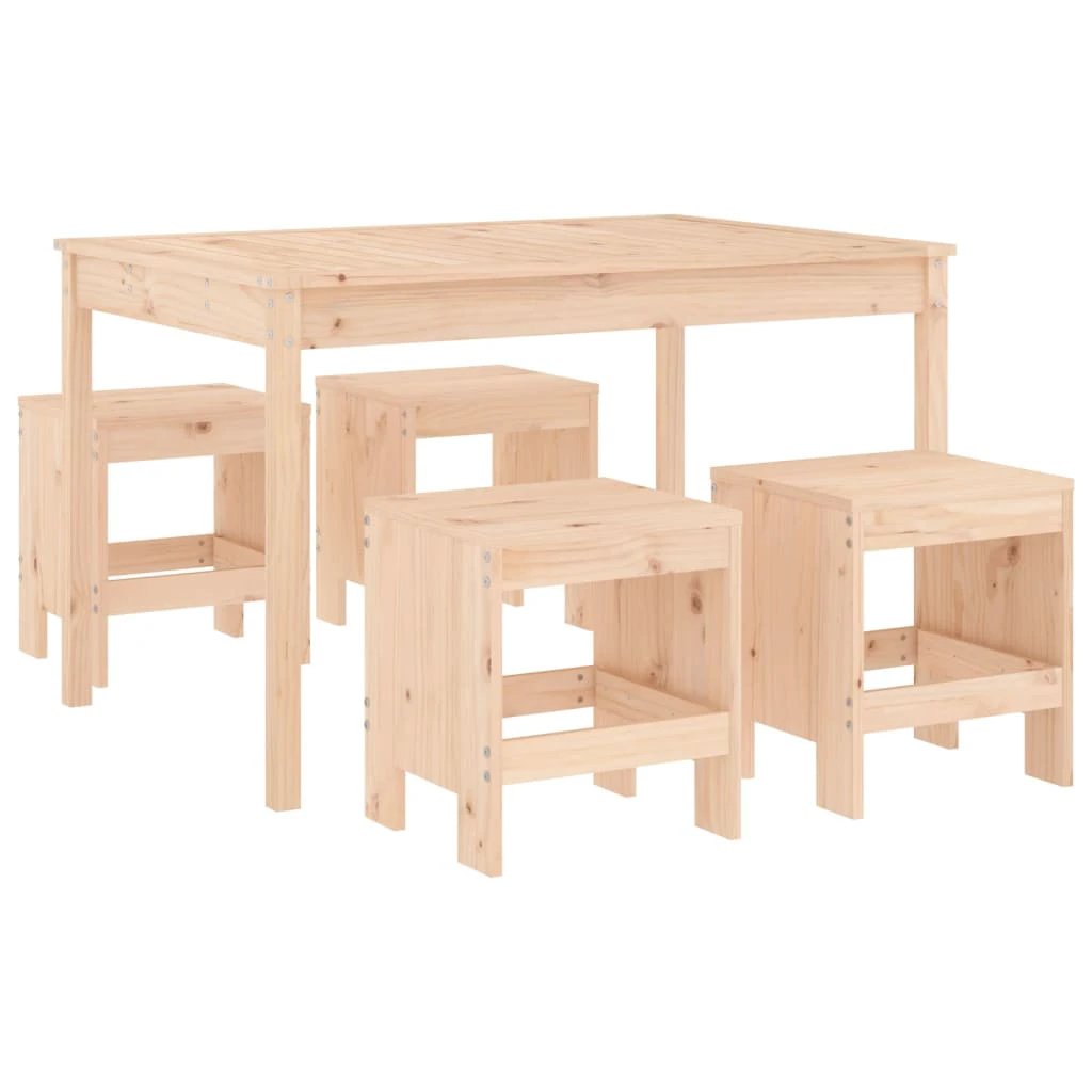vidaXL VidaXL Garden Dining Set 5 Piece Solid Pine Wood Outdoor - Garden Set