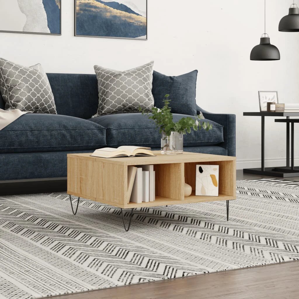 VidaXL Coffee Table 60x60x30 Engineered Wood Living Room by vidaXL