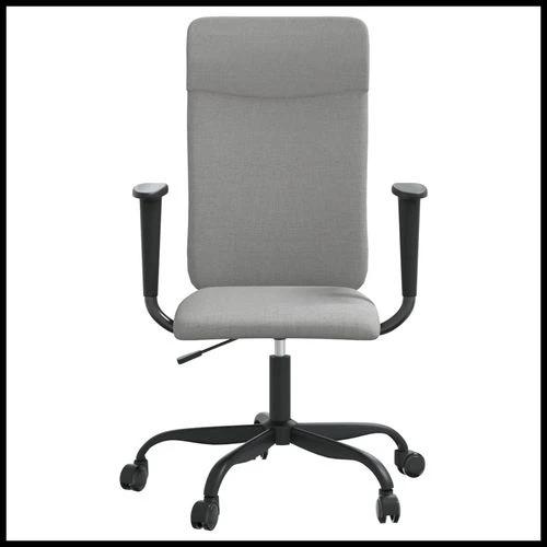 vidaXL vidaXL Office Chair Light Grey Fabric with Adjustable Height for Home Office Professionals - Office Chair