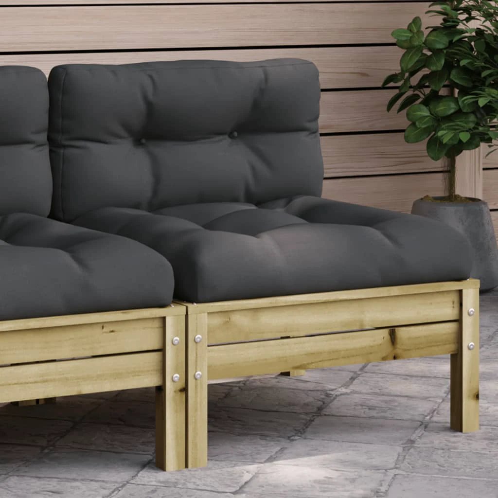 vidaXL vidaXL Garden Sofa Corner with Cushions Solid Wood Douglas - Garden Sofa Sets