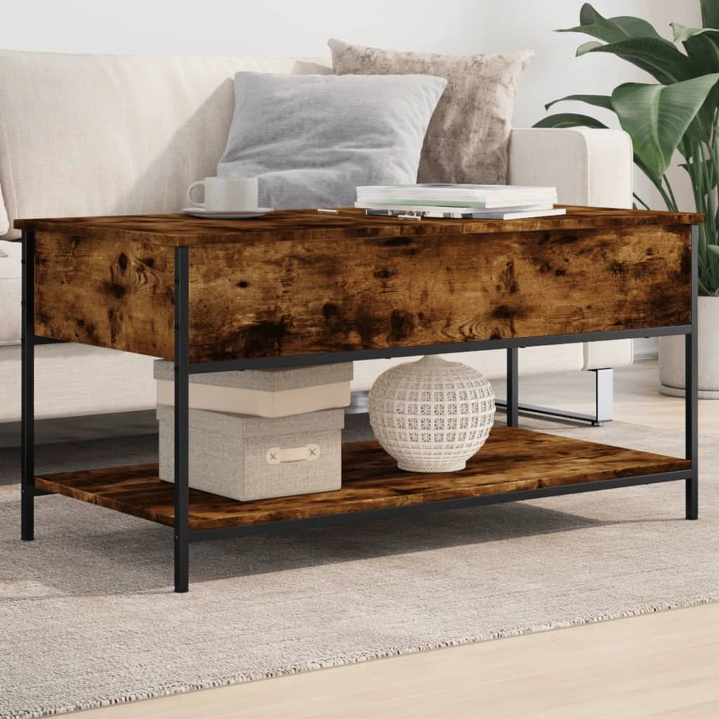 VidaXL Coffee Table 70x50x50 Wood and Metal Living Room by vidaXL