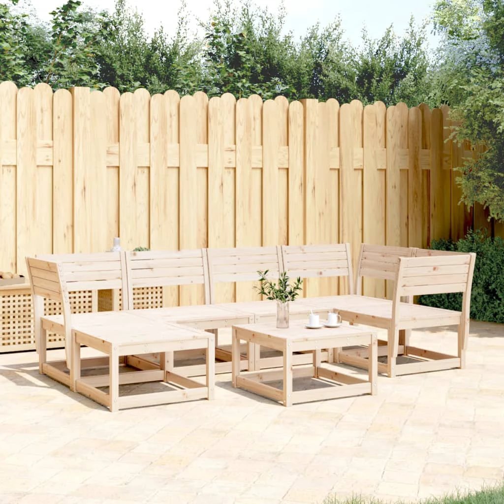 vidaXL 6 Piece Garden Sofa Set Solid Wood Pine by vidaXL