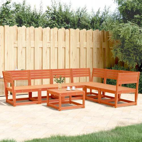 vidaXL vidaXL 6 Piece Garden Sofa Set Solid Wood Pine with Comfortable Design for Outdoor Entertaining - Garden Sofa Sets