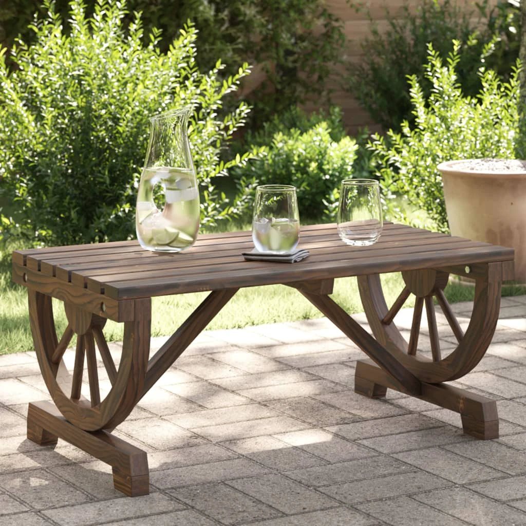 vidaXL VidaXL Garden Coffee Table 90x50x40 cm Solid Fir Wood Patio - Garden Table