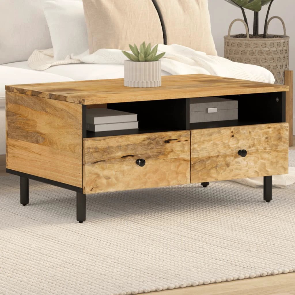 vidaXL VidaXL Coffee Table 80x54x40 cm Mango Wood Living Room - Coffee Table