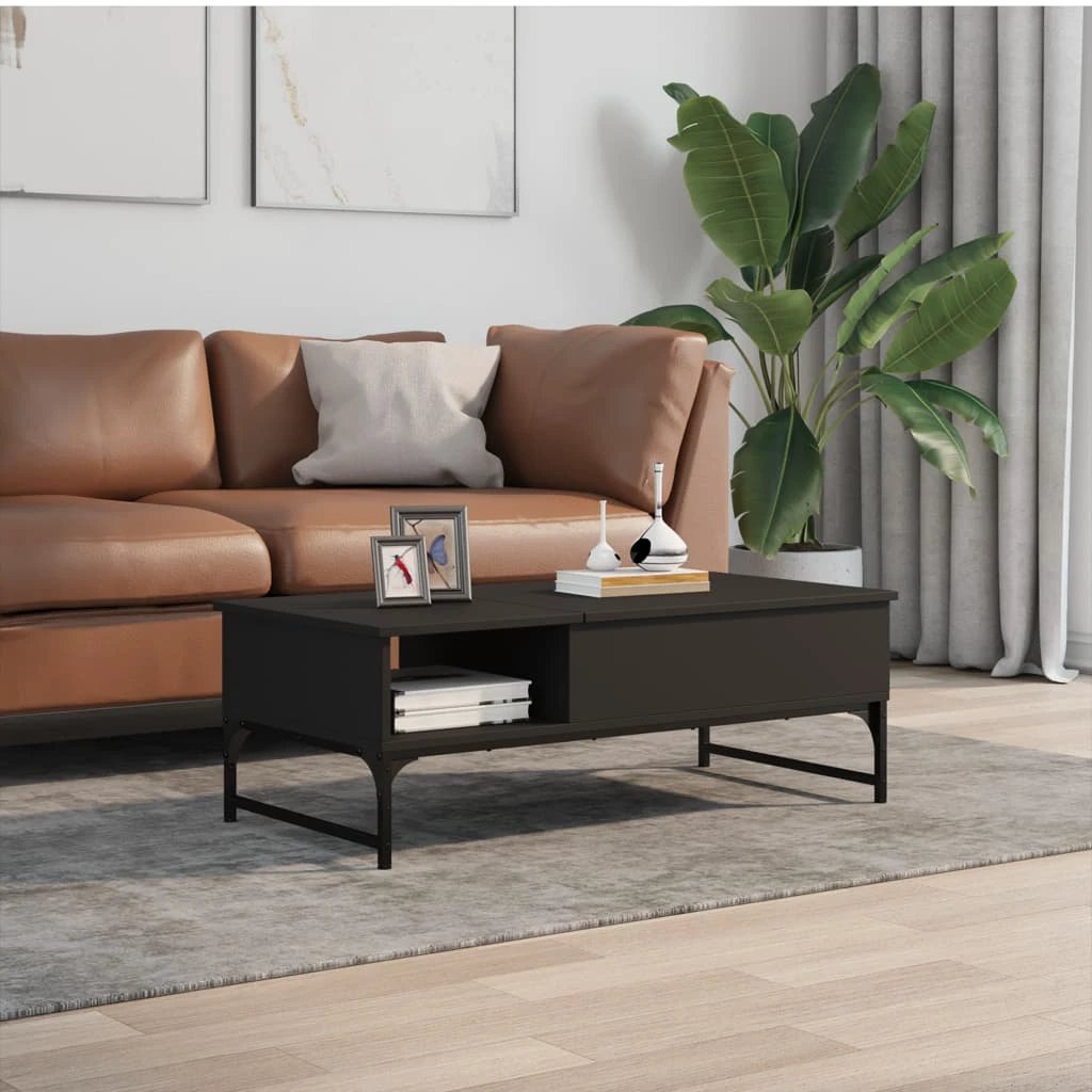 vidaXL VidaXL Coffee Table 100x50x35 cm Engineered Wood And Metal Frame With Storage For Modern Living Rooms - Coffee Table