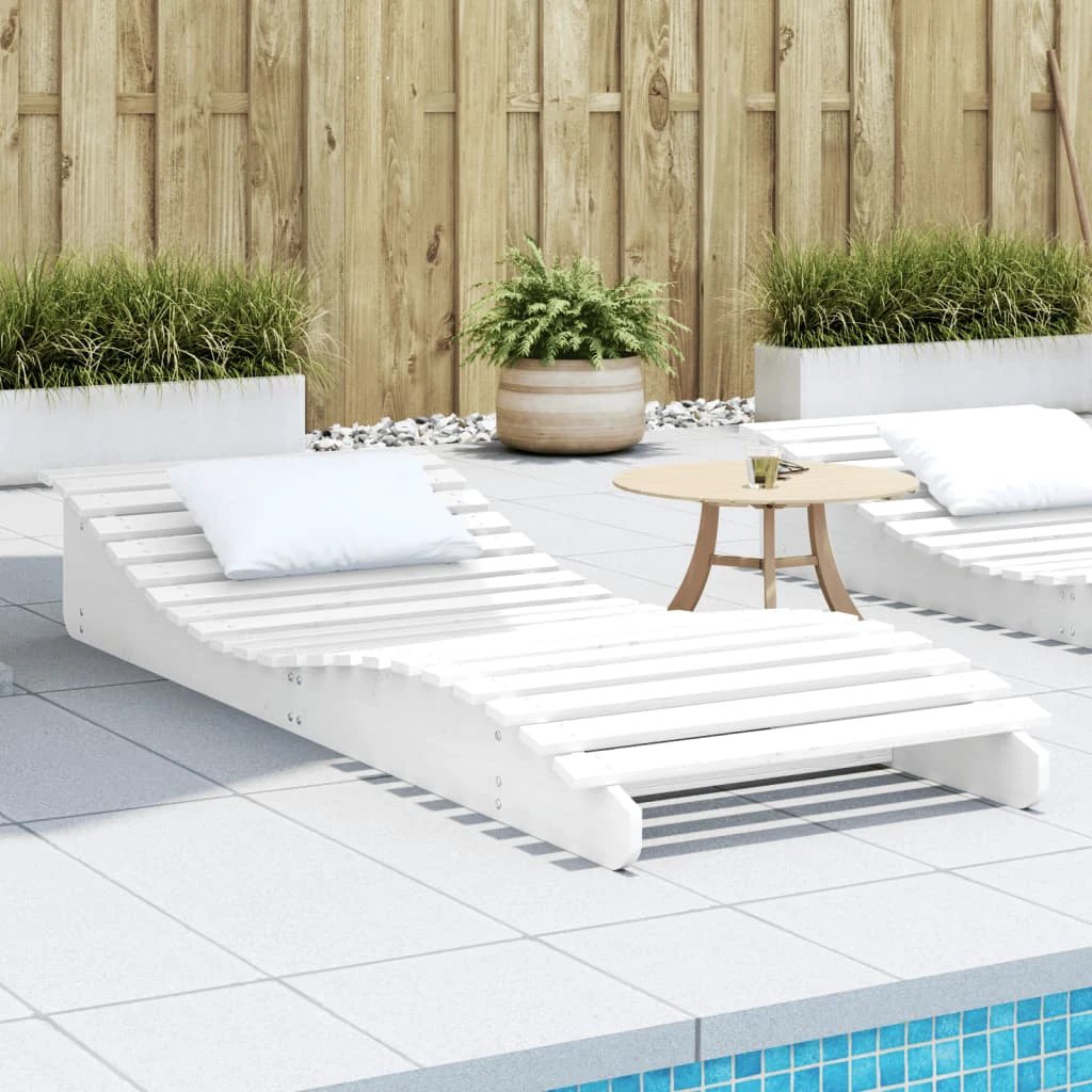 VidaXL Lounger 205x60x31.5cm Solid Pine Garden by vidaXL