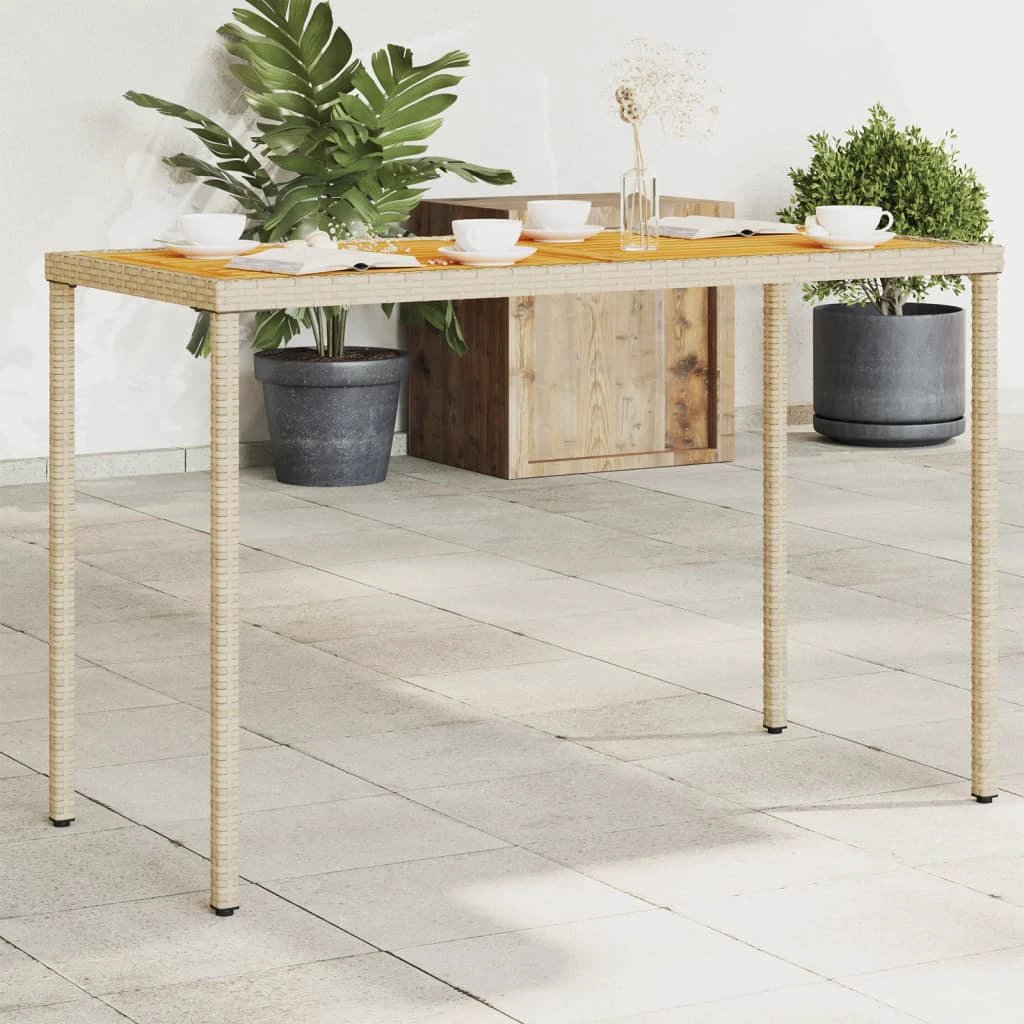 vidaXL vidaXL Garden Table with Glass Top Black 115x54x74 cm Poly Rattan - Garden Table